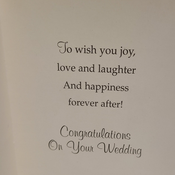 Vintage Pink Rose Floral Pattern Congratulations Wedding Card - Picture 3 of 5